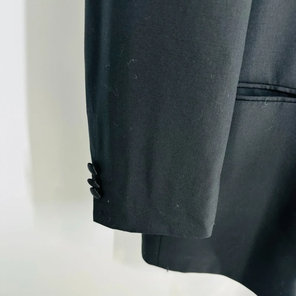 Vintage Giorgio Zillioni Three Button Sport Coat Classic Blazer Black‎ Size 50
